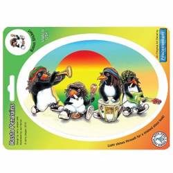 Rasta Penguins  - Vinyl Sticker