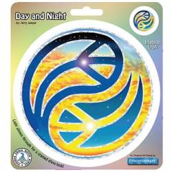 Day & Night Yin Yang Peace Symbols - Vinyl Sticker