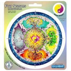 Earth Four Seasons Mandala - Vinyl Sticker