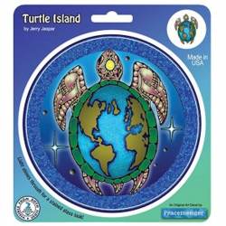 Sea Turtle Vision Planet Earth - Vinyl Sticker