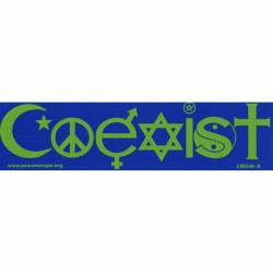 Blue  Coexist - Mini Sticker