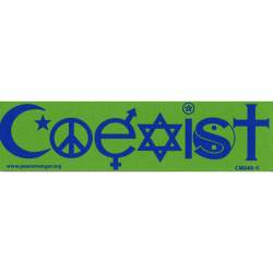 Green Coexist - Mini Sticker