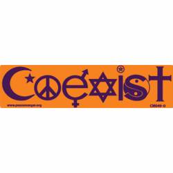 Orange Coexist - Mini Sticker
