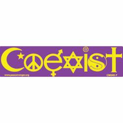 Purple Coexist - Mini Sticker