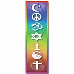 Coexist Chakras Interfaith - Mini Sticker