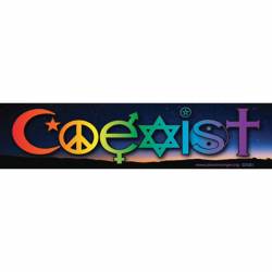 Coexist Twilight Interfaith - Mini Sticker