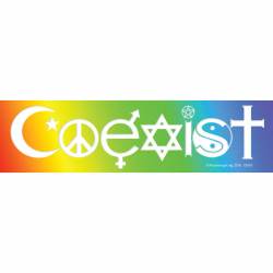 Coexist In A Rainbow - Mini Sticker