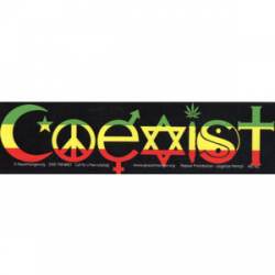 Rasta Coexist - Mini Sticker