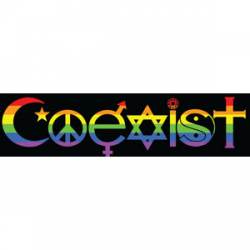 Rainbow Coexist Full Color - Mini Sticker