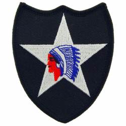 United States Army 2nd Infantry Division - 3.25" Embroidered Iron On Patch