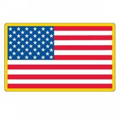 United States Of America American Flag Gold Trim - Tactical Velcro Patch