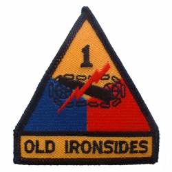 United States Army 1st Armored Division Old Ironsides - 3.75" Embroidered Iron On Patch