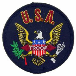 United States Of America USA Troop - Embroidered Iron-On Patch