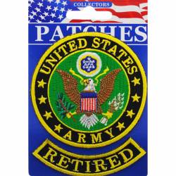 United States Army Retired - 3" Embroidered Iron On Patch