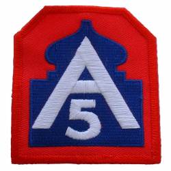 United States Army 5th Division - 3" Embroidered Iron On Patch
