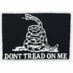 Gadsden Don't Tread On Me Black Subduded - Embroidered Iron-On Patch