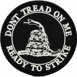 Don't Tread On Me Ready To Strike - Embroidered Iron-On Patch