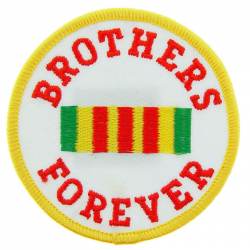 Vietnam Service Flag Brothers Forever - Embroidered Iron-On Patch