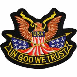 United States USA In God We Trust - Embroidered Iron-On Patch