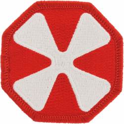 United States Army 8th - 3" Embroidered Iron On Patch