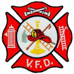 Volunteer Fire Department Matese Cross - Embroidered Iron-On Patch