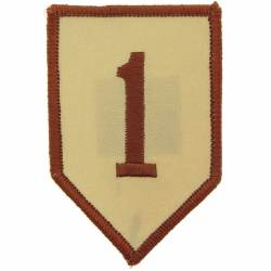 United States Army 1st Infantry Division Desert - 3.5" Embroidered Iron On Patch
