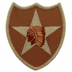 United States Army 2nd Infantry Division Desert - 3.25" Embroidered Iron On Patch