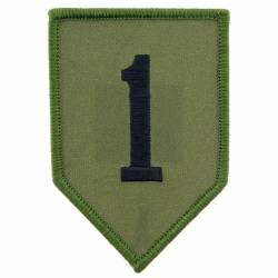 United States Army 1st Infantry Division Subdued - 3.5" Embroidered Iron On Patch