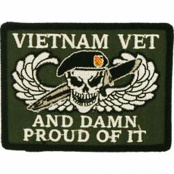 Vietnam Vet And Damn Proud Of It - Embroidered Iron-On Patch