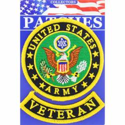 United States Army Veteran - 3" Embroidered Iron On Patch