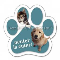 Neuter Is Cuter - Paw Magnet
