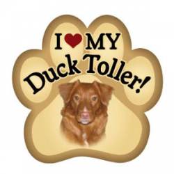I Love My Duck Toller - Paw Magnet