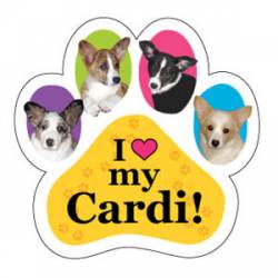 I Love My Cardi - Paw Magnet