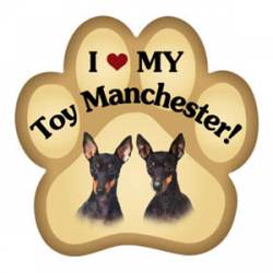 I Love My Toy Manchester - Paw Magnet
