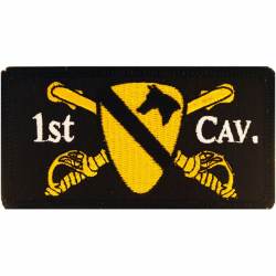 United States Army 1st Cavalry Division Sword Flag - 3.75" Embroidered Iron On Patch