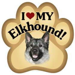 I Love My Norweigan Elkhound - Paw Magnet