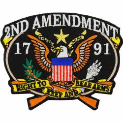 The 2nd Amendment 1789 Right To Keep And Bear Arms - Embroidered Iron-On Patch
