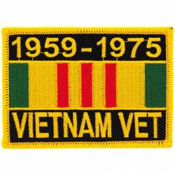 Vietnam Veteran 1959-1975 Service Flag Ribbon - Embroidered Iron-On Patch