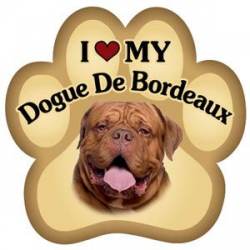 I Love My Dogue De Bordeaux - Paw Magnet