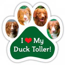 I Love My Duck Toller - Paw Magnet
