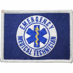 Emergency Medical Technician EMT Flag - Embroidered Iron-On Patch