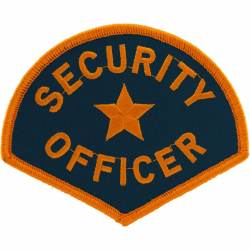 Security Officer Blue and Gold - Embroidered Iron-On Patch