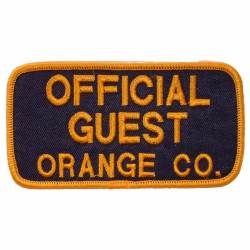 Official Guest Orange Coutny Jail Tab - Embroidered Iron-On Patch
