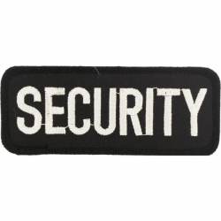 Security Black and White - Embroidered Iron-On Patch