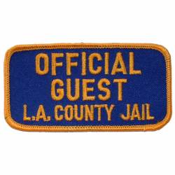Official Guest LA County Jail Tab - Embroidered Iron-On Patch