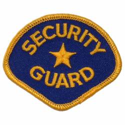 Security Guard Blue and Gold - Embroidered Iron-On Patch