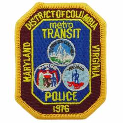 District of Columbia Metro Transit Police - Embroidered Iron-On Patch