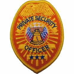 Private Security Officer Badge - Embroidered Iron-On Patch