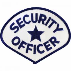 Security Officer Blue and White - Embroidered Iron-On Patch