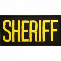 Sheriff Black and Gold Tab - Embroidered Iron-On Patch